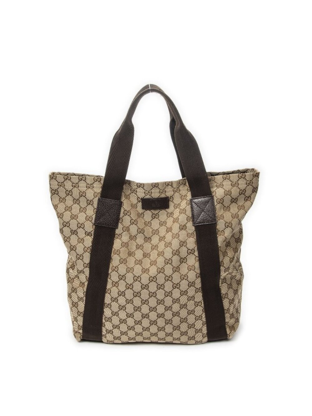 Gucci Open Shopping Tote Beige Brown GG Canvas